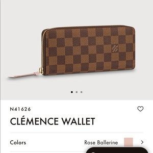 Authentic Louis Vuitton Clemence in the style Damier Ebene.